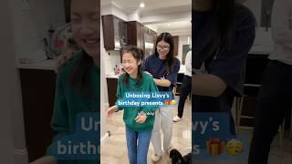 Unboxing Livvy’s birthday presents #birthday #surprise #unboxing #family