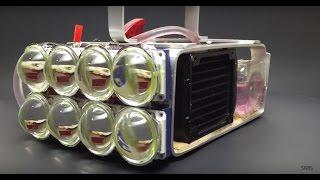 Water Cooled 72,000 Lumen LED Flashlight!!