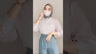 Fashion ootd hijab casual style outfit yang simple