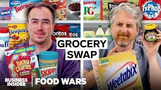 US vs UK Grocery Swap | Food Wars | Insider Food