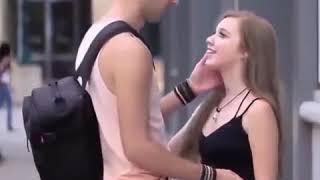 |Very small girl kissing hard on road scene| kiss love sex|2020