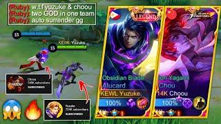 Yuzuke Meets Choou in Ranked GAME! | Top Global Alucard & Choou Connection!!  (Intense Match!)