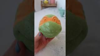 LUSH X TEENAGE MUTANT NINJA TURTLES BATH BOMB!!! this thing is HUGE! #lush #lushxtmnt