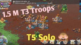 Lords Mobile 1.5M T3 Troops Vs T4/T5 Solp Hits | Lords Mobile Solo Defense| Lords Mobile