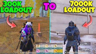 300k loadout challenge and get 7M loot | Poor to Rich challenge | PUBG METRO ROYALE