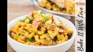 Homemade Bacon Cheeseburger Hamburger Helper | Bake It With Love