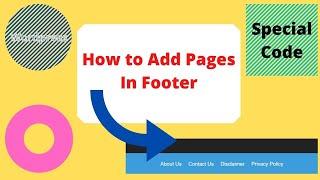 How to Add  Pages in Footer in WordPress || How to edit footer in WordPress