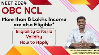 OBC NCL Category - Eligibility, Annual Income Limit, Validity - NEET Registration Documents Required