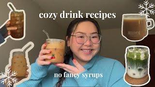 COZY DRINK RECIPES | honey cinnamon latte, honey jasmine iced tea, london fog inspired tea + more!