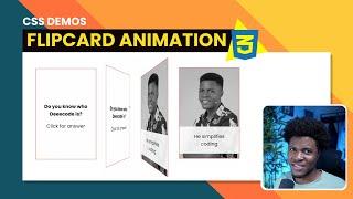 FLIP-CARD 3D ANIMATION with CSS in 7 minutes