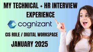 My Cognizant CIS technical and HR interview experience | Must-Know Questions & Preparation Tips 2025