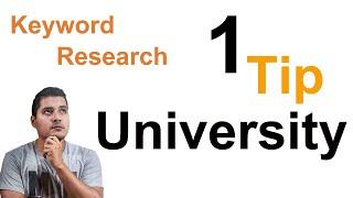Keyword Research - 1 Tip University