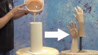 Lifecasting Tutorial: Hand casting with mold tube  & Silicone