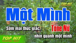 Một Mình Karaoke Tone Nữ Nhạc Sống | TOP HIT KARAOKE