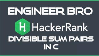 Divisible sum pairs HackerRank problem solution