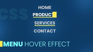 Menu Bar Links Hover Effects in Html & CSS | CSS Menu