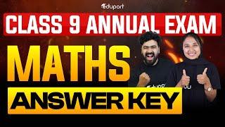 Class 9 Annual Exam 2025 | Maths Answer Key | Eduport