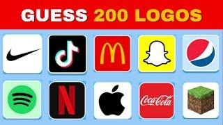 Guess The Logo in 3 Seconds | 200 Famous Logos | Logo quiz | Logo Challenge