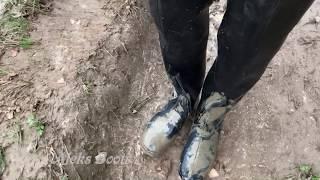 Walking on a dirt road in rubber waders. Part-3(15/09/19)
