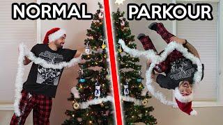 Parkour VS Normal People In Real Life (Christmas Edition)