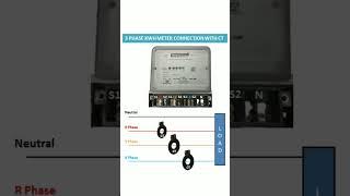 3 phase energy meter connection with ct #kwhmeter #energymeter 