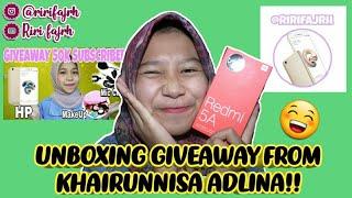 UNBOXING GIVEAWAY FROM KHAIRUNNISA ADLINA!! || Riri Fajrh