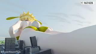 Bunny Rin's Bouncy Destructive Time Giantess Animation