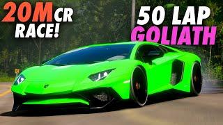 50 Laps of Goliath in Forza Horizon 5 - 20 MILLION CREDITS - Fastest Way to Level Up!