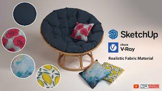 How to create Realistic Fabric material in Vray for Sketchup | Easiest Way