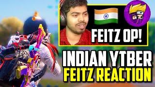 CONQUEROR INDIAN YOUTUBER REACTS TO FEITZ BEST MOMENTS!! | PUBG Mobile