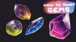 How to paint GEMS ◈ Game Asset TUTORIAL 