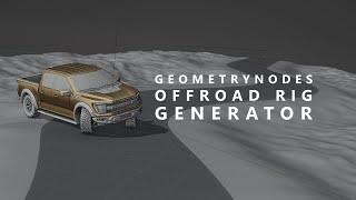 Geometrynodes - Offroad Rig Generator V04