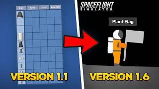 I Played EVERY Update in Spaceflight Simulator | 1.1 - 1.6