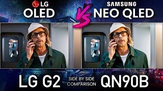 LG G2 OLED vs Samsung QN90B Neo QLED | 4K TV Comparison