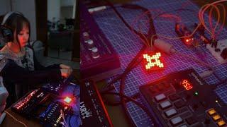 dawless jam powering a 8x8 LED midi visualizer