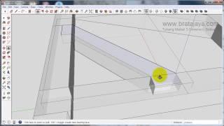 sketchup2014 pro   woodworking joint   the halved joint   oblique halving with shoulder