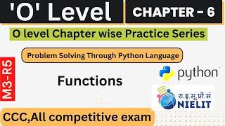 Chapter-6 Problem Solving Through Python Language MCQ Important question for O level Exam M3R5
