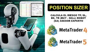 CALCULA EL RIESGO, LOTE, BE, TP y SL en MT4 Y MT5 con ROBOT (EA) ASESOR EXPERTO