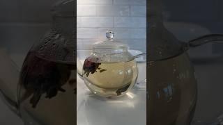 *satisfying* *asmr* blooming flower tea 🫖 #asmr #satisfying #aesthetic