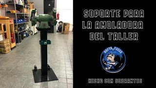 SOPORTE PARA ESMERIL HECHO CON RECORTES / DIY GRINDER STAND | @Nafta y Fuego