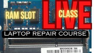 Laptop Repair Course : RAM slot signals and voltages: dramrst#, CS, CKE, ref, D, MA, 1.5, 0.75