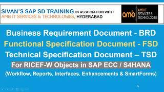 How to write Functional Specs FSD? Whats BRD - Business Requirement Doc? | Sivan's SAP SD Training