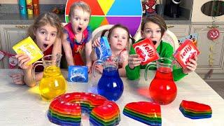 Five Kids Learn Colors with Jello + more Children's Songs and Videos