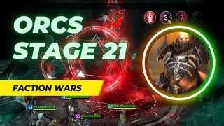 ALL EPIC TEAM | Get 3 Stars for Orcs Faction Wars on Stage 21 | Raid Shadow Legends