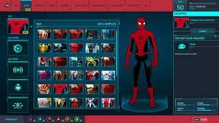 Marvel's Spider-Man Remastered - All Suits Collected & Showcase