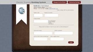 Demonstration of the Parents' Evening Booking System