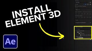 How to Install Element 3D in After Effects