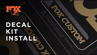 How To Install Your FOX Decal Kit | FOX