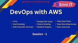 DevOps with AWS Cloud By Raju  | Session - 1| Online Training   |  Srini IT