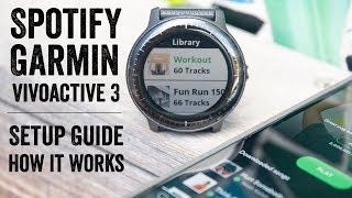 Spotify on Garmin VivoActive 3 Music: Setup, Details, Usage